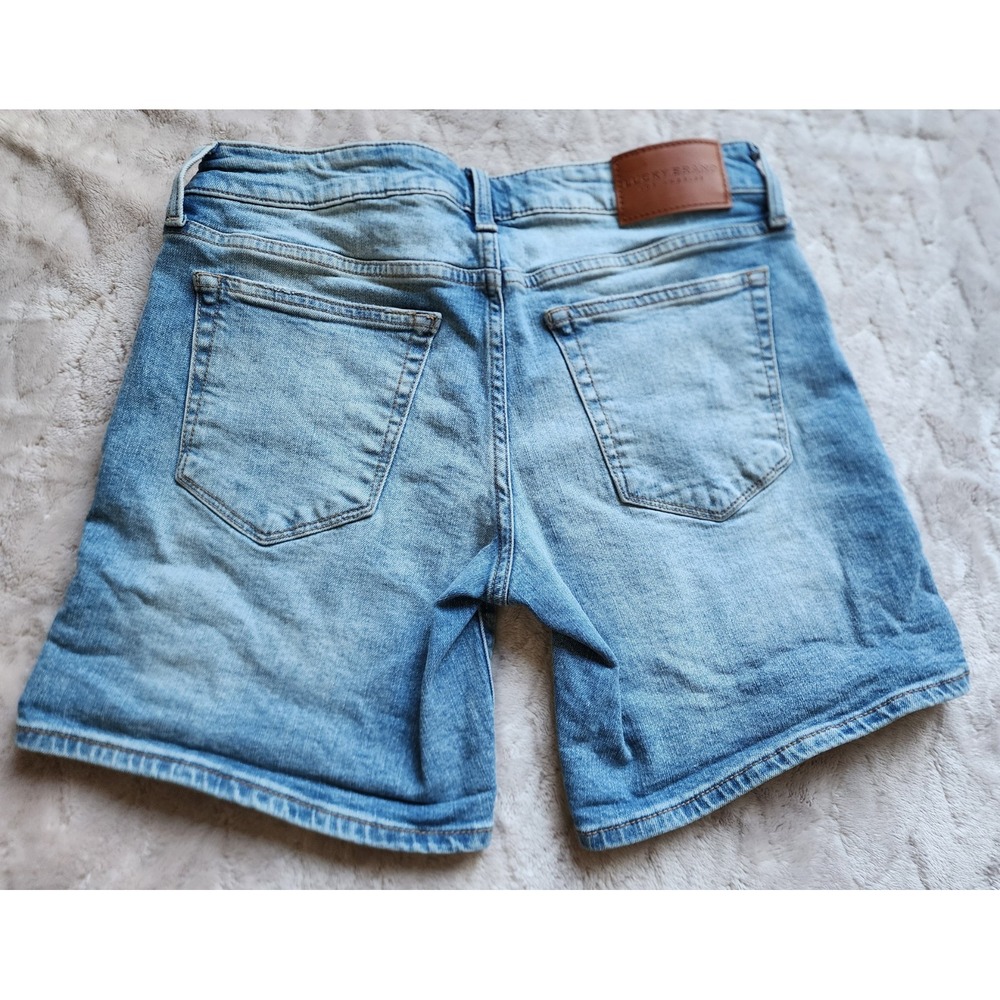 Lucky Brand Womens Distressed Boyfriend Jean Shorts Blue Size 4 27 - Picture 2 of 5